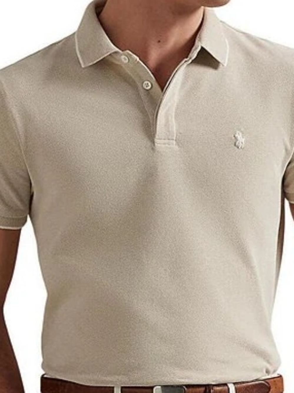 Polo Ralph Lauren Classic Fit Tipped Stretch Mesh Short Sleeve Polo Shirt